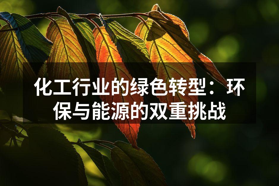 化工行业绿色转型的案例